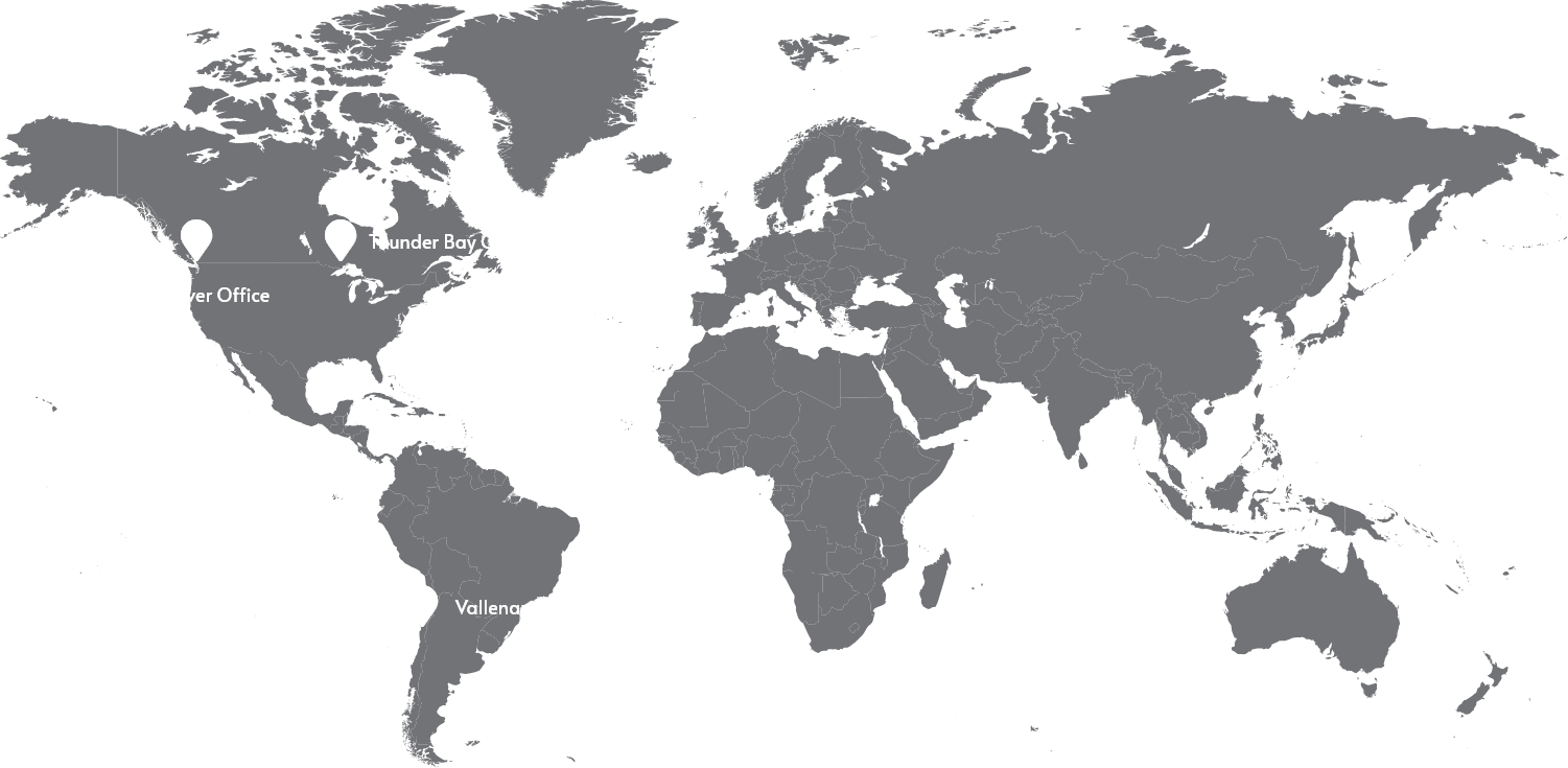 Map showing locations of Fladgate Exploration, Canadian Mineral Exploration