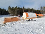 Campsite in winter