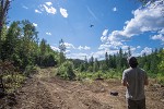 Jordan is flying the drone